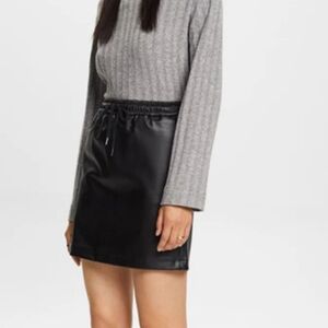 Black Leather Skirt Whistles Size 12